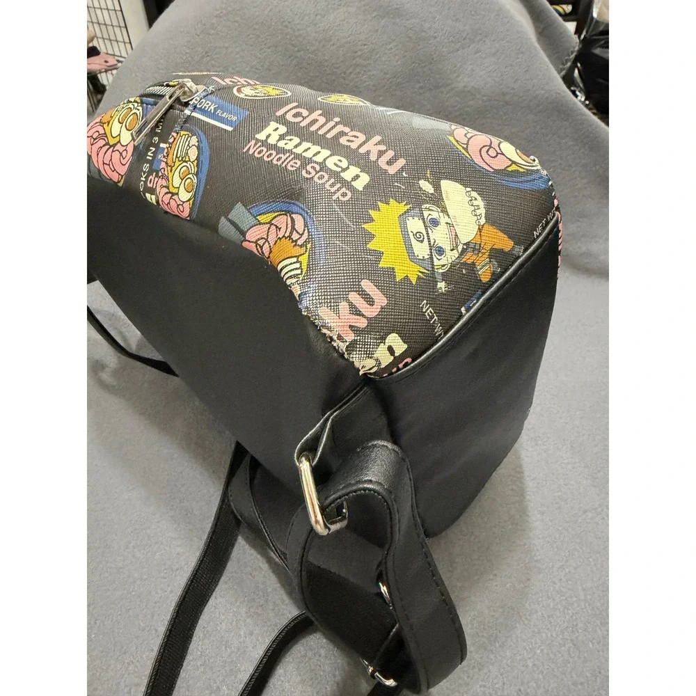 Naruto Shippuden Ichiraku Ramen Mini Backpack Bioworld Anime Faux Leather Black
